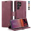 Samsung Galaxy S25 Ultra 5G CaseMe 013 Red Leather Flip Phone Case - 1