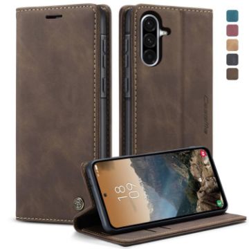 Samsung Galaxy A56 CaseMe 013 Flip Leather Phone Case - Coffee - 1