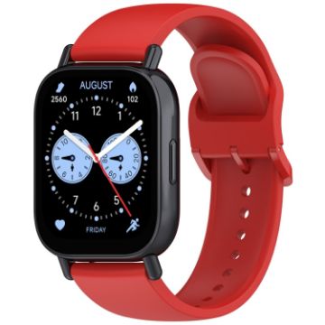 Red Silicone Watch Band for Redmi Watch 5 Lite - Pure Color Buckle - 1