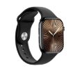 KL08 Smart Watch, 2.04" Color Screen, Bluetooth Call, Black Silicone Strap - 2