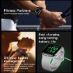 KL08 Smart Watch, 2.04" Color Screen, Bluetooth Call, Silicone Strap, Blue - 5