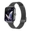KM66 Smart Watch, 1.75" Color Screen, Milan Steel Strap, Bluetooth Call, Black - 1