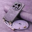 Xiaomi 15 Ultra Purple Leather Phone Case with Crossbody Strap - 4