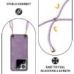 Xiaomi 15 Ultra Purple Leather Phone Case with Crossbody Strap - 8