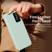 Samsung Galaxy S23 5G Green Leather Case with Card Slot & Smart View - 3