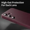 Samsung Galaxy S24 5G Red Leather Case with Card Slot & Smart View Window - 5