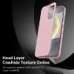 Samsung Galaxy S25 5G Pink Leather Case with Card Slot & Smart View - 2