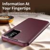 Samsung Galaxy S25 5G Red Leather Case with Card Slot & Smart View - 4