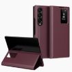 Samsung Galaxy Z Fold3 5G Leather Case with Card Slot - Red - 1