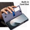 Samsung Galaxy Z Fold6 5G Leather Case with Card Slot - Purple - 5