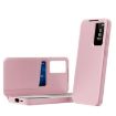 Samsung Galaxy S24 FE 5G Pink Leather Case with Card Slot & Window - 1