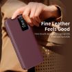 Samsung Galaxy S24 FE 5G Red Leather Case with Card Slot & Smart View - 3