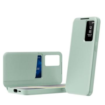 Samsung Galaxy S25 Edge 5G Leather Case with Card Slot - Green - 1