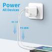 NORTHJO NOPD3002 30W USB-C PD + QC3.0 Dual Port Charger EU Plug White - 2