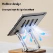 Foldable Rotating Wooden Base Metal Cooling Holder for Tablets & Laptops - 5