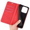 For Honor X6b Retro-skin Magnetic Suction Leather Case - Red - 6