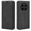 For Honor Magic7 5G Leather Phone Case - Retro-skin Magnetic Black - 1
