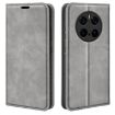 For Honor Magic7 Pro Grey Retro-skin Magnetic Leather Phone Case - 1