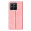 For Honor X8c Retro-skin Magnetic Leather Phone Case - Pink - 3