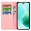 For Honor 400 Lite Pink Retro-skin Magnetic Leather Phone Case - 4