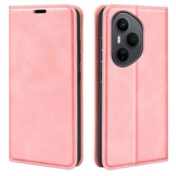 For Honor 400 Pro Global Retro-skin Leather Phone Case Pink 160.8mm - 1