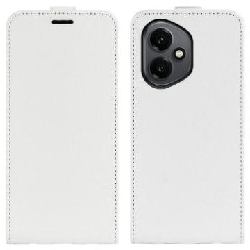 For Honor 400 Global R64 White Leather Phone Case - Vertical Flip Cover - 1