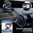 K009 360 Rotation Magnetic Car Stand - White Vacuum Suction Holder - 4