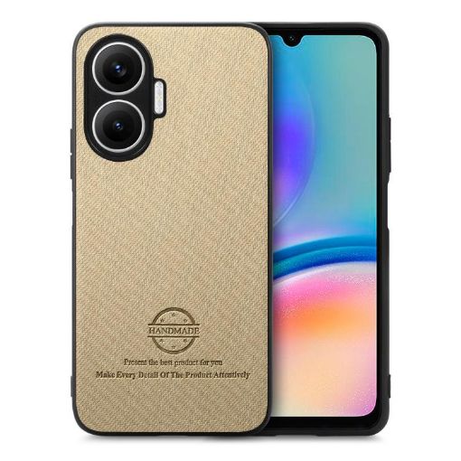 Redmi Turbo 4 Pro Khaki Twill Fabric Leather Skin Phone Case - 1