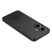 Redmi Turbo 4 Pro Twill Fabric Leather Skin Phone Case - Black - 3