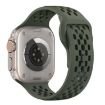 Olive Green Mesh Reverse Buckle Silicone Band for Apple Watch 46/49/45/44mm - 2