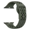 Olive Green Mesh Reverse Buckle Silicone Band for Apple Watch 46/49/45/44mm - 3