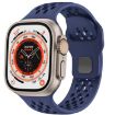 Navy Blue Mesh Reverse Buckle Silicone Band for Apple Watch 46/49/45/44mm - 1