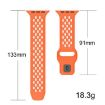 Navy Blue Mesh Reverse Buckle Silicone Band for Apple Watch 46/49/45/44mm - 6