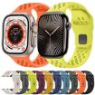 Apple Watch Band 46/49/45/44mm Mesh Reverse Buckle Silicone Dark Gray - 5