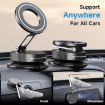 K11 Silver Desktop Car Metal Magnetic Foldable Phone Holder Stand - 4