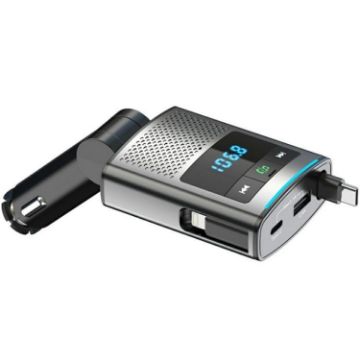 GZ16 Type-C Cable Charger with Voltage Display & Bluetooth MP3 Player - 1