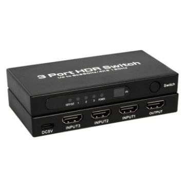 Ultra Thin 3x1 HDMI 2.1 Switch for Gaming Consoles, PC, TV Box - 8K 60Hz - 1