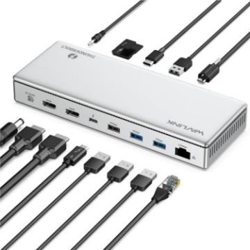 WAVLINK UTD45 96W Thunderbolt 4 Docking Station 13-in-1 Hub AU Plug - 1