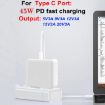 GaN PD 45W + QC3.0 USB Charger EU Plug White - Fully Compatible Protocol - 4