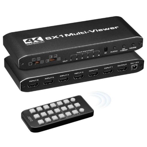 JQF2 4K Seamless Switcher 6x1 HDMI Multiviewer US Plug - 1