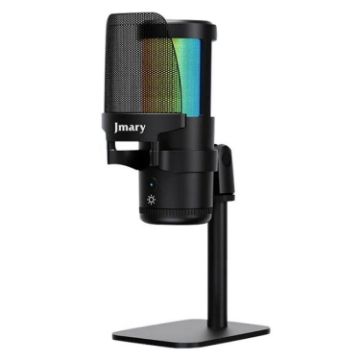 JMARY MC-PW13 RGB Light Desktop Microphone - 360 Rotating Design - 1