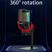 JMARY MC-PW13 RGB Light Desktop Microphone - 360 Rotating Design - 2
