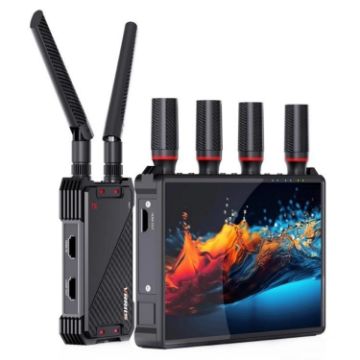 VRRIIS 083H Wireless HDMI Extender, 400M Range, 7" LCD, US Plug - 1