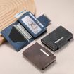 Suteni Black Denim Card Box with Buckle Button - Auto Pop Out Feature - 6