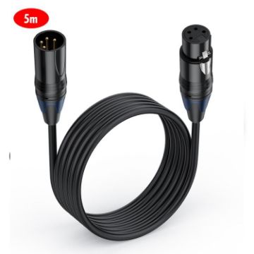 JUNSUNMAY 5m 4 Pin XLR Male to Female Headphone Audio Adapter Cable - 1
