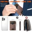 Suteni Brown Denim Double-Sided Card Slot Button Eject Card Box - 3