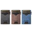 Suteni Brown Denim Double-Sided Card Slot Button Eject Card Box - 7