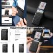 Suteni Carbon Fiber Pattern Button Box - Auto Pop Veneered Card (Black) - 6