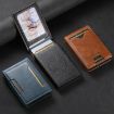 Suteni Oil Wax Pattern Button Veneered Card Box - Black - 7
