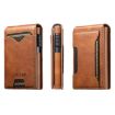 Suteni Oil Wax Pattern Button Veneered Printed Card Box - Brown - 1